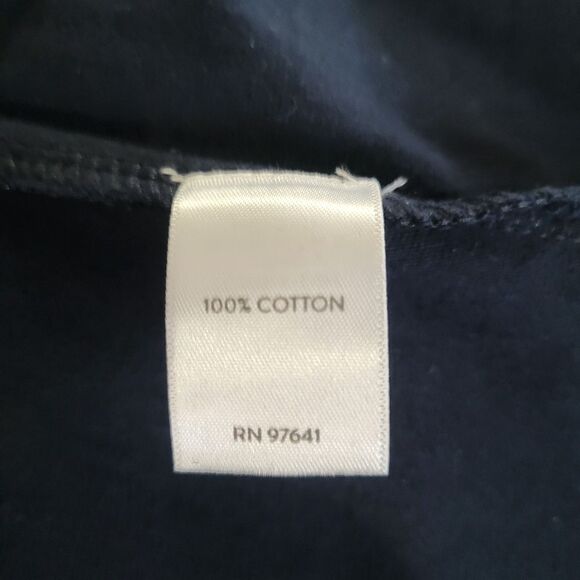 J. Jill Navy Blue Eyelet Bell Sleeve Top Size LP - Picture 5 of 6